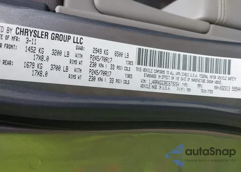 2011 Jeep Grand Cherokee Laredo from USA, damaged, VIN 1J4RR4GG3BC679264